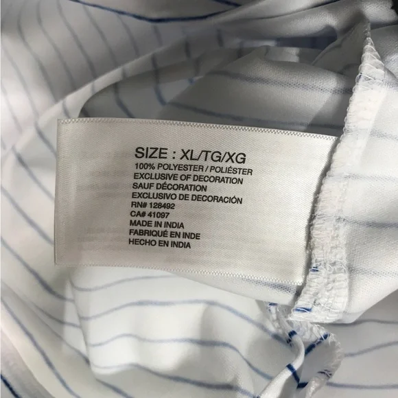 Greg Norman Striped Short Sleeve Polo, Men's Size XL - White/Multi